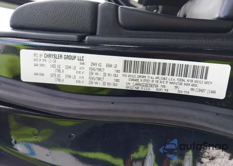 2011 Jeep Grand Cherokee Laredo z USA, uszkodzony, nr VIN 1J4RR4GG3BC583764